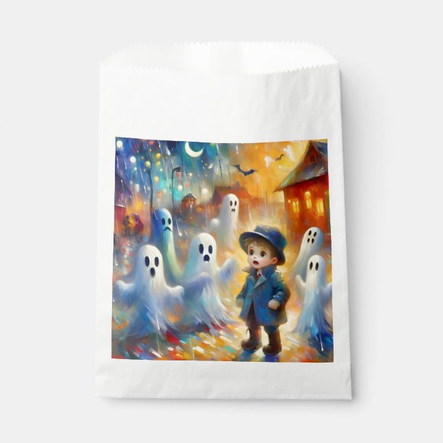 HALLOWEEN ~ Boy and Ghosts ~ Favour Bag (Front)