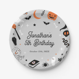 Halloween Boy Birthday Party Paper Plate