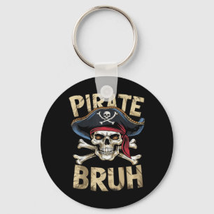 Halloween Boys Bruh Pirate Skull Crossbones Keychain