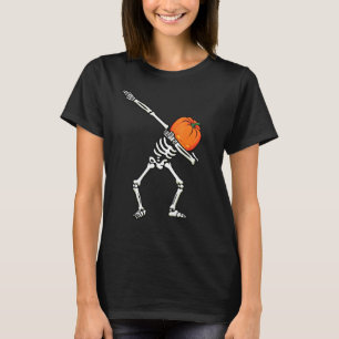 Halloween Boys Dabbing Skeleton Jackolantern Pumpk T-Shirt