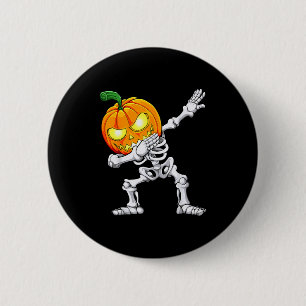 Halloween Boys Dabbing Skeleton Y Pumpkin Jack O L 2 Inch Round Button