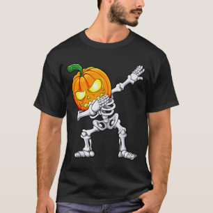 Halloween Boys Dabbing Skeleton Y Pumpkin Jack O L T-Shirt