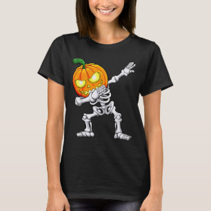 Halloween Boys Dabbing Skeleton Y Pumpkin Jack O L T-Shirt
