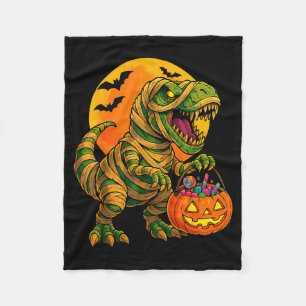 Halloween Boys Dinosaur Mummy T Rex Y Pumpkin Moon Fleece Blanket