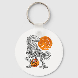 Halloween Boys Dinosaur Skeleton T Rex Scary Pumpk Keychain