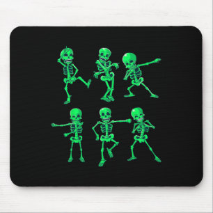 Halloween Boys Girls Kids Dancing Skeletons Dance  Mouse Pad