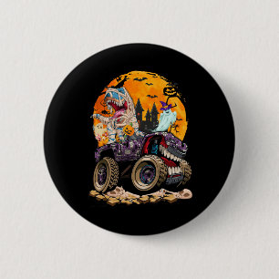 Halloween Boys Kids Dinosaur T rex Dino Pumpkins 2 Inch Round Button