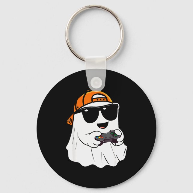 Halloween Boys Kids Ghost Gamer Y Costume Gaming M Keychain (Front)