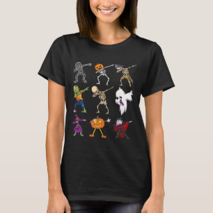 Halloween Boys Skeleton Zombie Scary Pumpkin Mummy T-Shirt