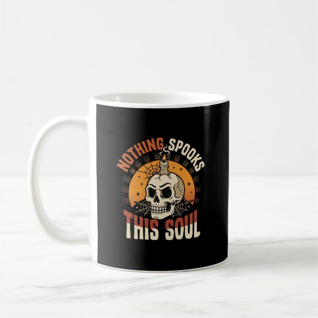 Halloween Brave Skeleton Night Coffee Mug (Left)