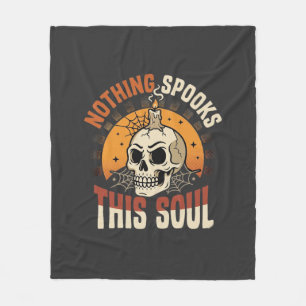 Halloween Brave Skeleton Night Fleece Blanket