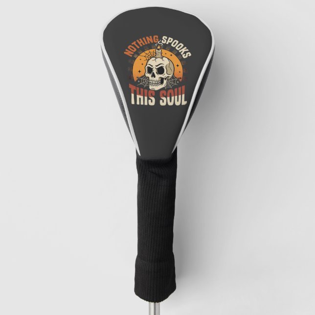 Halloween Brave Skeleton Night Golf Head Cover (Front)