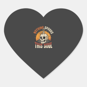Halloween Brave Skeleton Night Heart Sticker