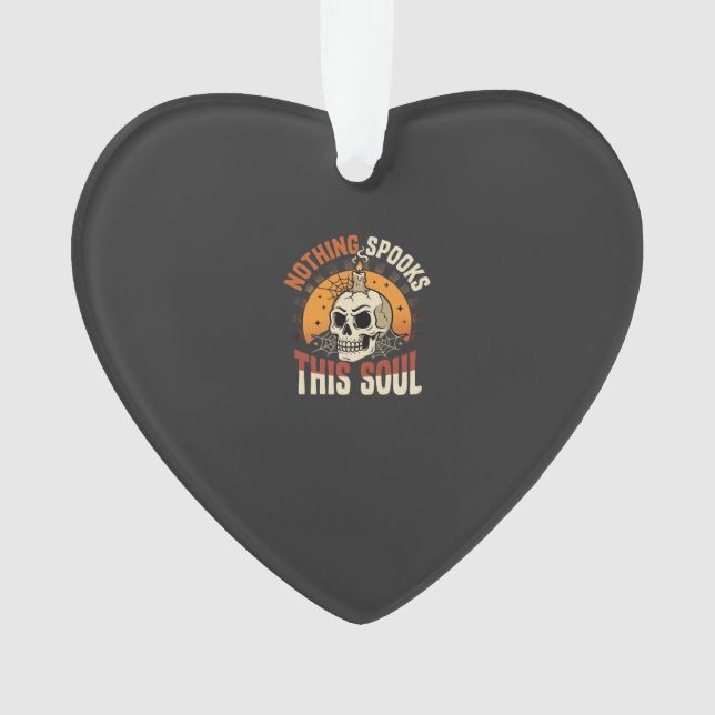 Halloween Brave Skeleton Night Ornament (Front)