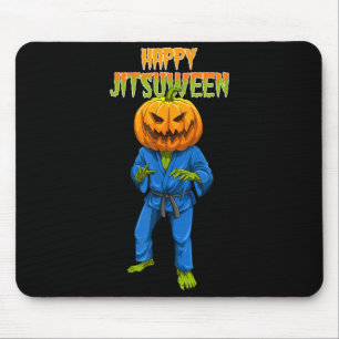 Halloween Brazilian Jiu Jitsu Pumpkin BJJ Mouse Pad