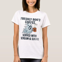 Halloween Brewed Coffee Tee - Spooky Coffee Cup