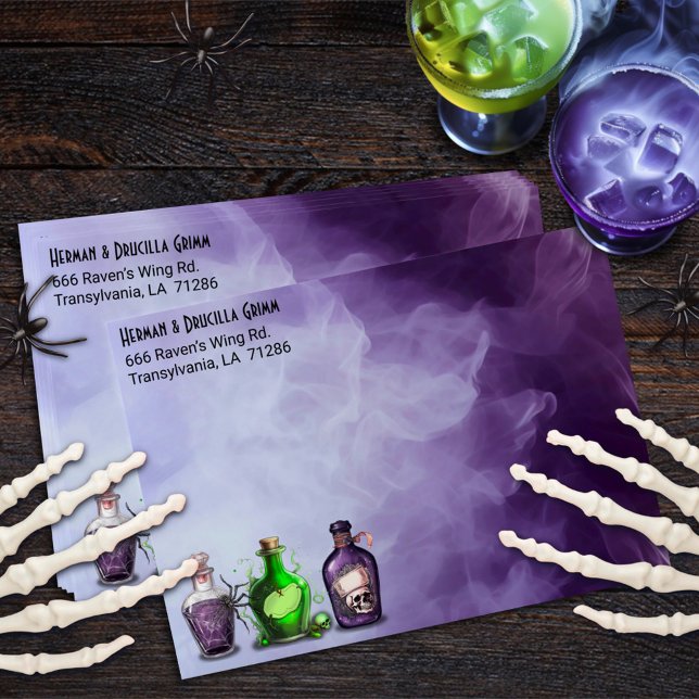 Halloween Brews and Boos Apothecary Jar Envelope (Creator Uploaded)