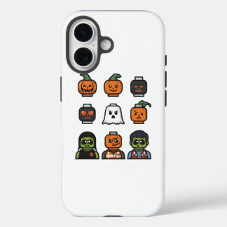 Halloween Brick Head Monster for Kids iPhone 16 Case