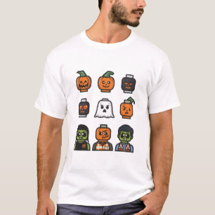 Halloween Brick Head Monster T-Shirt