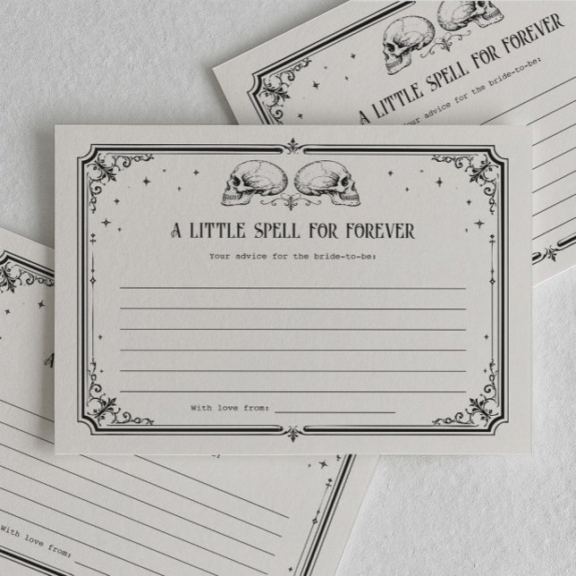Halloween Bridal Shower Advice Card (Creator Uploaded)