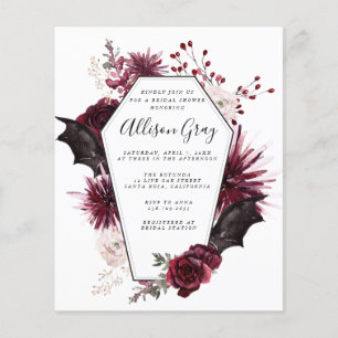 Halloween Bridal Shower Budget Flyer