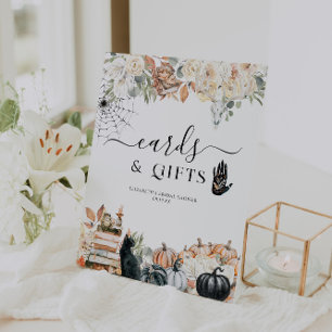 Halloween Bridal Shower   Cards & Gifts Pedestal Sign