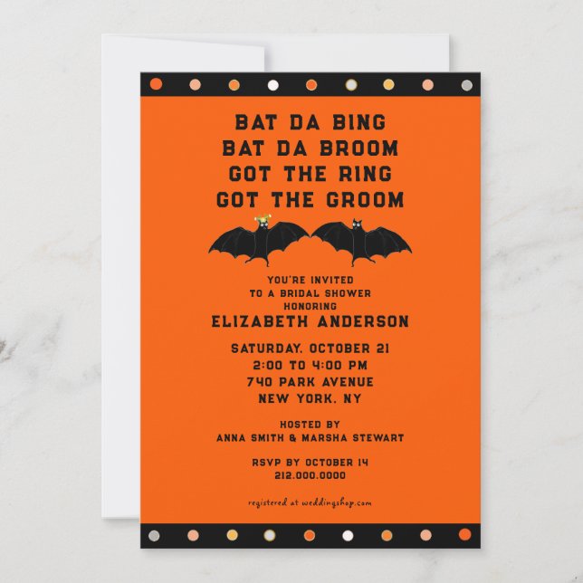 Halloween Bridal Shower Invitation (Front)
