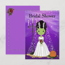 Halloween Bridal Shower Invitation Frankenstein