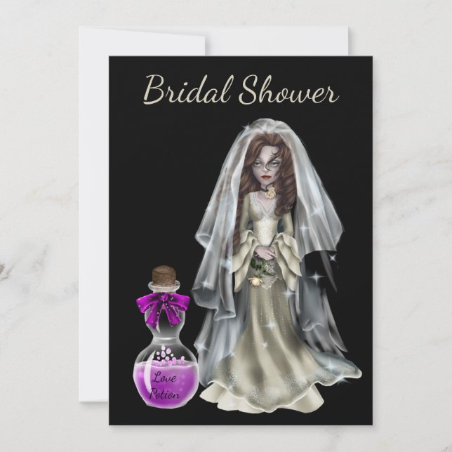Halloween Bridal Shower Invitation Lotion (Devant)