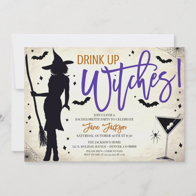 Halloween Bridal Shower Party Invitation (Front)