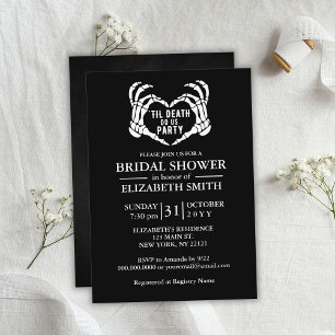 Halloween Bridal Shower – Til Death Do Us Party Invitation