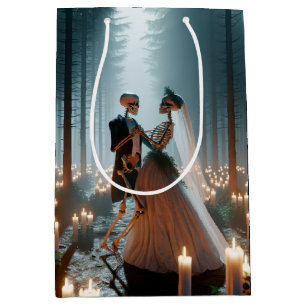 Halloween Bride and Groom Dancing Medium Gift Bag