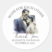Halloween Bride Frankenstein Wedding Thank you