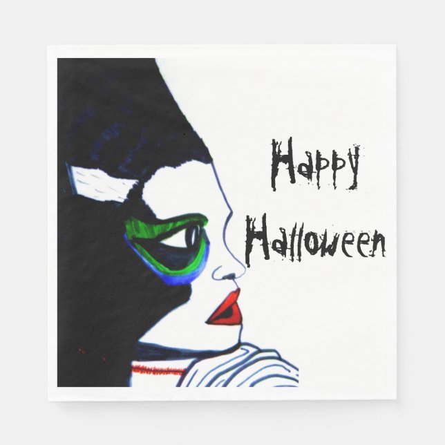 HALLOWEEN BRIDE OF FRANKENSTEIN napkins (Front)