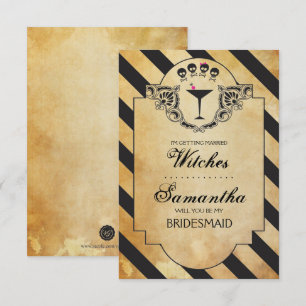 Halloween Bridesmaid Proposal Invite ~ Funny
