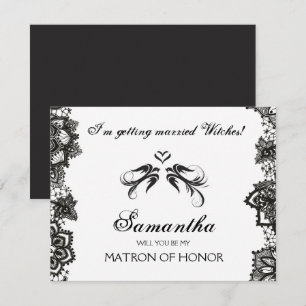 Halloween Bridesmaid Proposal Invite ~ GOTHIC