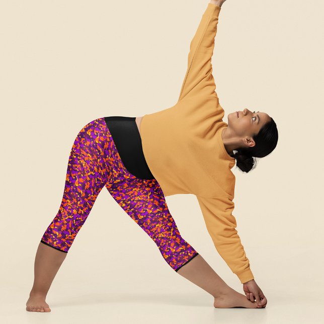 Halloween Bright Camouflage Capri Leggings (Creator Uploaded)