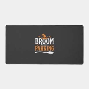 Halloween Broom Parking Witch Hat Graphic Desk Mat