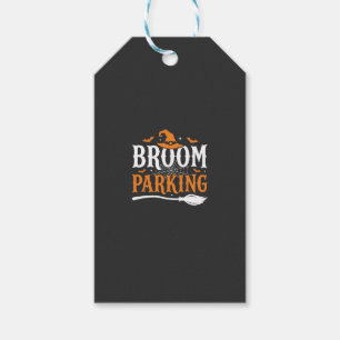 Halloween Broom Parking Witch Hat Graphic Gift Tags