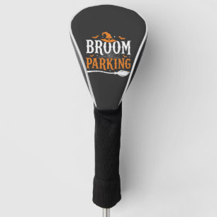 Halloween Broom Parking Witch Hat Graphic Golf Head Cover