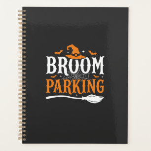 Halloween Broom Parking Witch Hat Graphic Planner