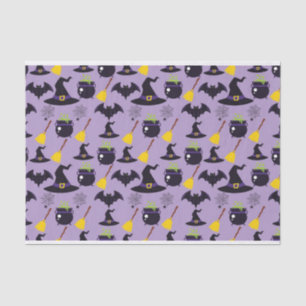 HALLOWEEN BROOMS CAULDRONS BATS HATS TISSUE PAPER