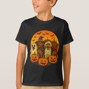 Halloween brown labrador ghost spooky chocolate T-Shirt