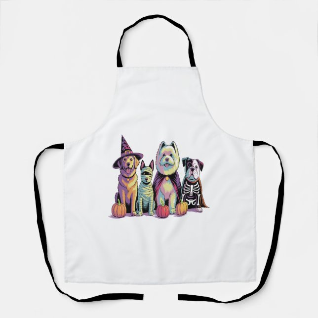 Halloween Brush Squad Dog Apron (Front)