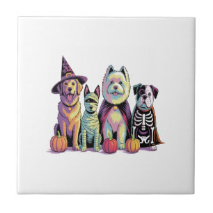 Halloween Brush Squad Dog Tile