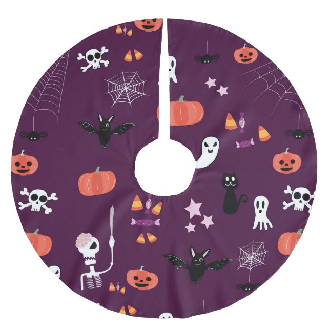 Halloween Brushed Polyester Tree Skirt (Front)