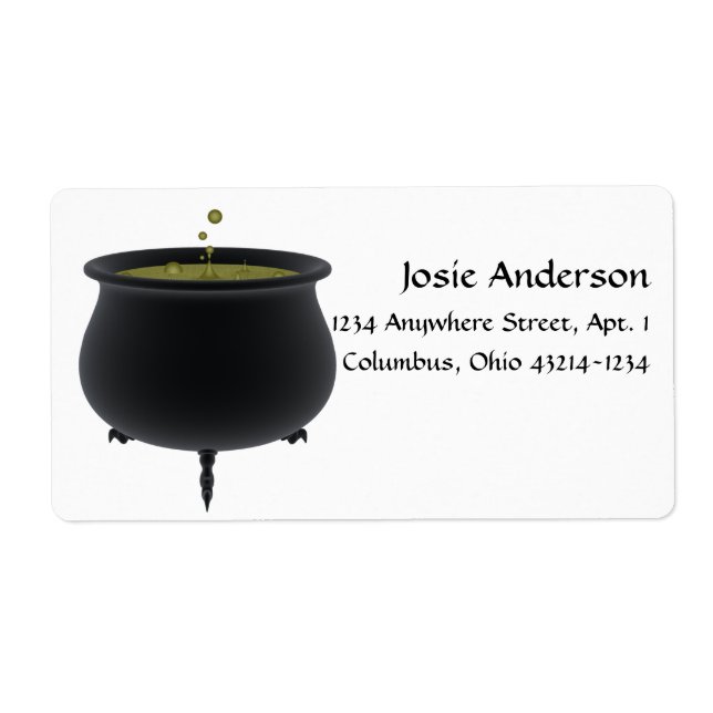 Halloween Bubbling Caldron Address Labels 1 (Front)