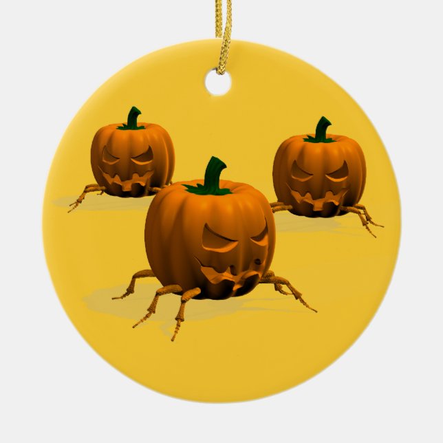 Halloween Bug Ceramic Ornament (Front)