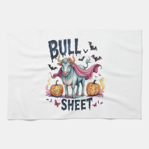 Halloween Bull Sheet,Funny Ghost Cow Kitchen Towel