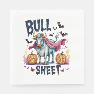 Halloween Bull Sheet,Funny Ghost Cow Napkin